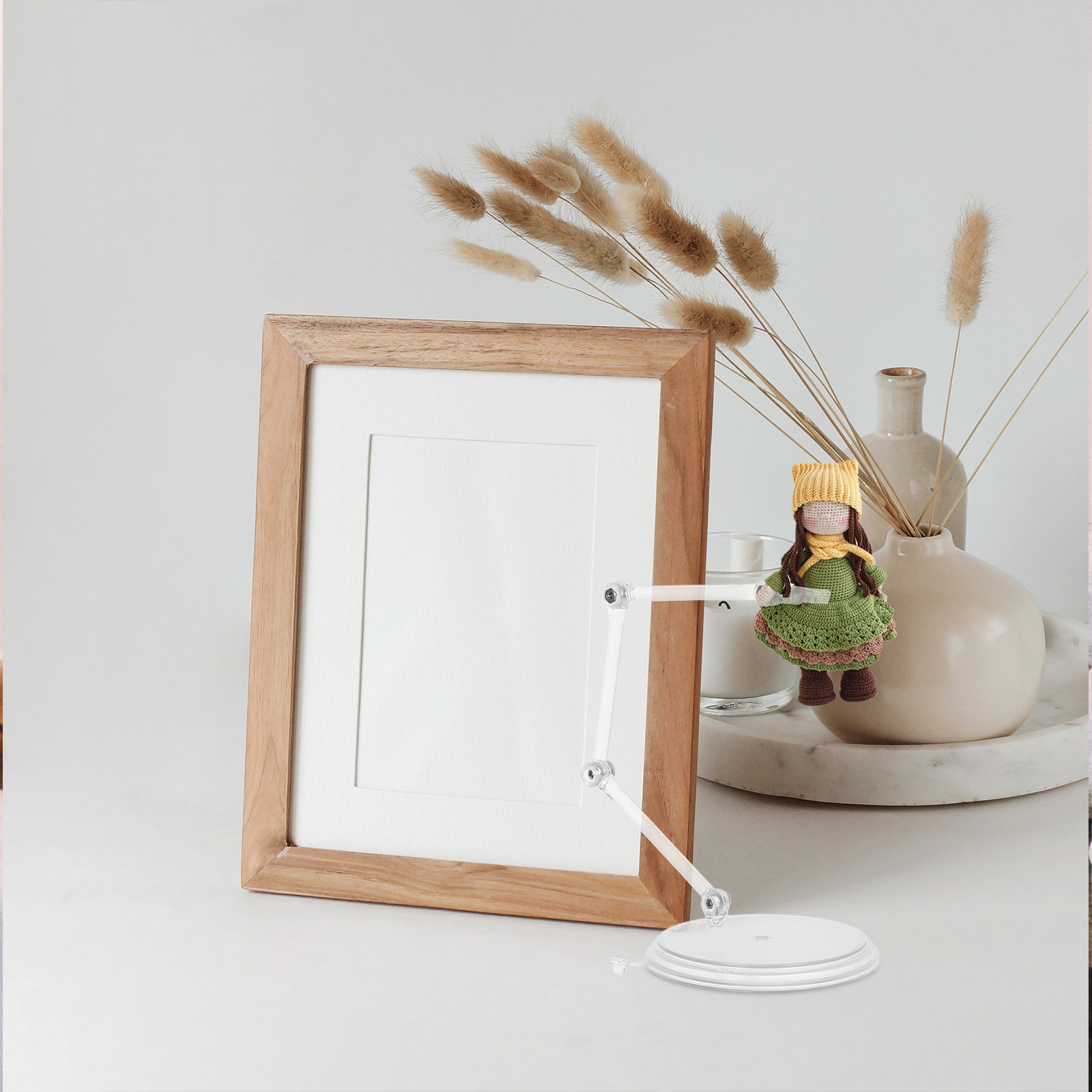 Action Figure Stand - Set di 3 Supporti Trasparenti Regolabili