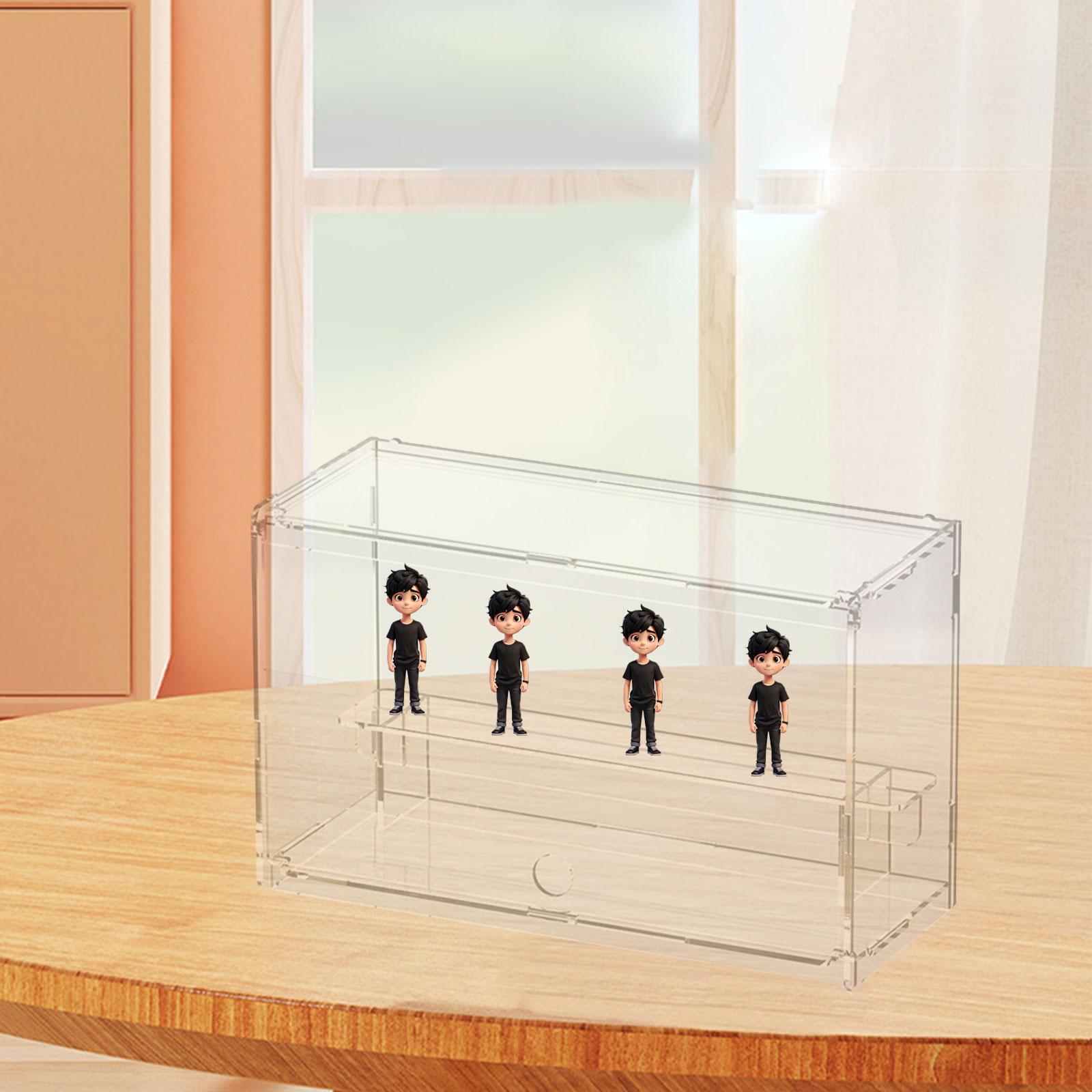 Action Figure Stand - Vetrina trasparente Vetrina modello con ripiano
